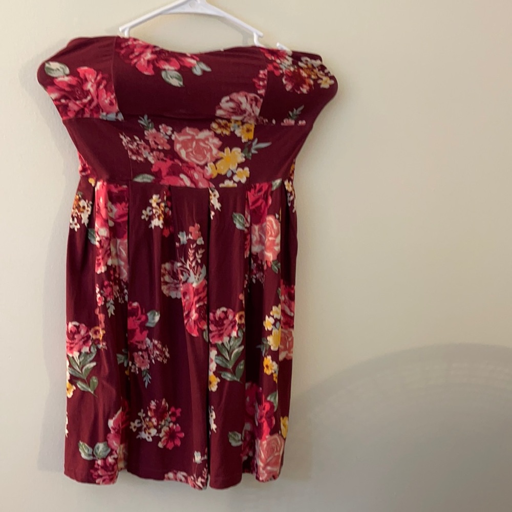 No Boundaries Strapless Floral Dress